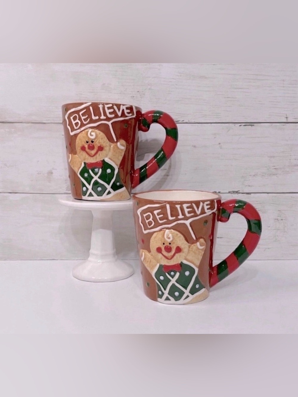 Vintage tii Collections Ceramic Gingerbread Man Mugs PRICE FIRM